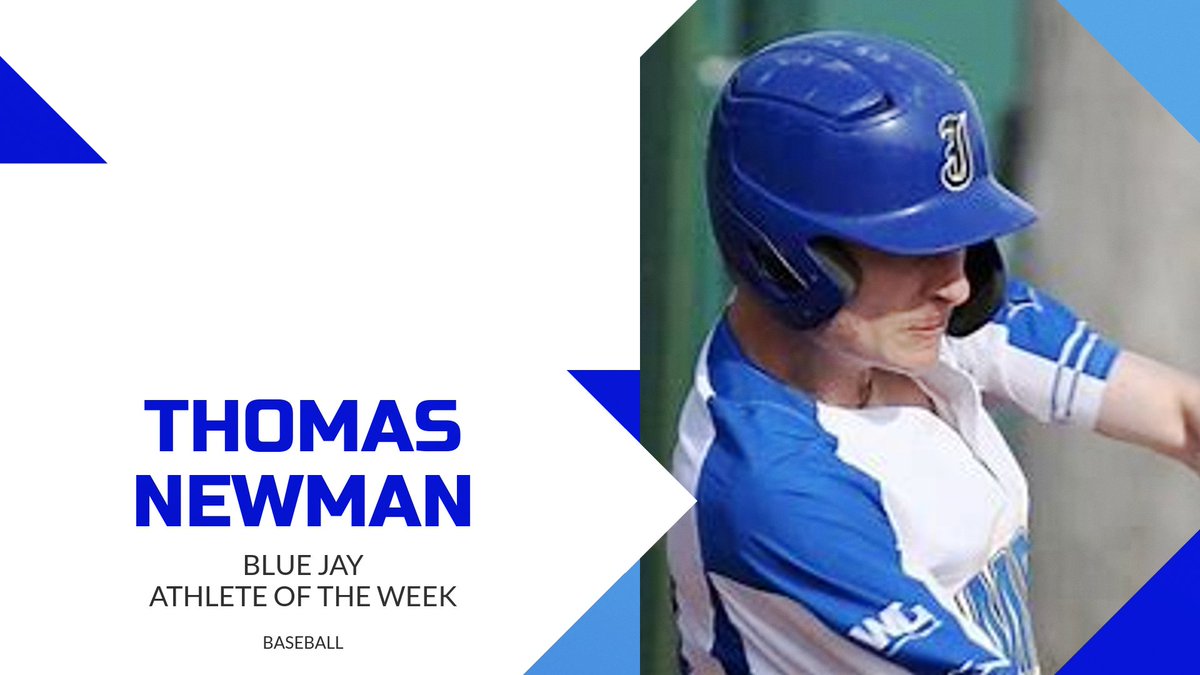Congratulations, Thomas Newman, JHS Baseball for being chosen as BluFrog Male AOW!  Thomas pitched 5.1 innings in a win over Legacy last week and drove in 5 runs (RBI's).
