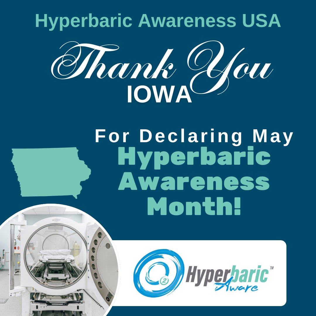HyperbaricAware's tweet photo. Exciting News! @iagovernor  Governor Kim Reynolds has proclaimed May 2025 as Hyperbaric Awareness Month in Iowa! Thank you for supporting advanced medical care! #HyperbaricAwareness #HyperbaricAwareness2025 #HyperbaricAware #Iowa https://t.co/oDQFAFT8WZ