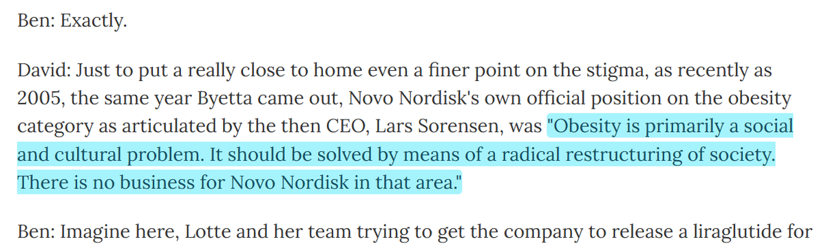 cremieuxrecueil's tweet photo. We almost didn't get GLP-1RAs.

The management at Novo Nordisk was resistant to getting their drugs approved for obesity because of a stigma against doing so.

It took researchers continually pushing on this to realize the promise of the drugs. https://t.co/V97XToN1f3