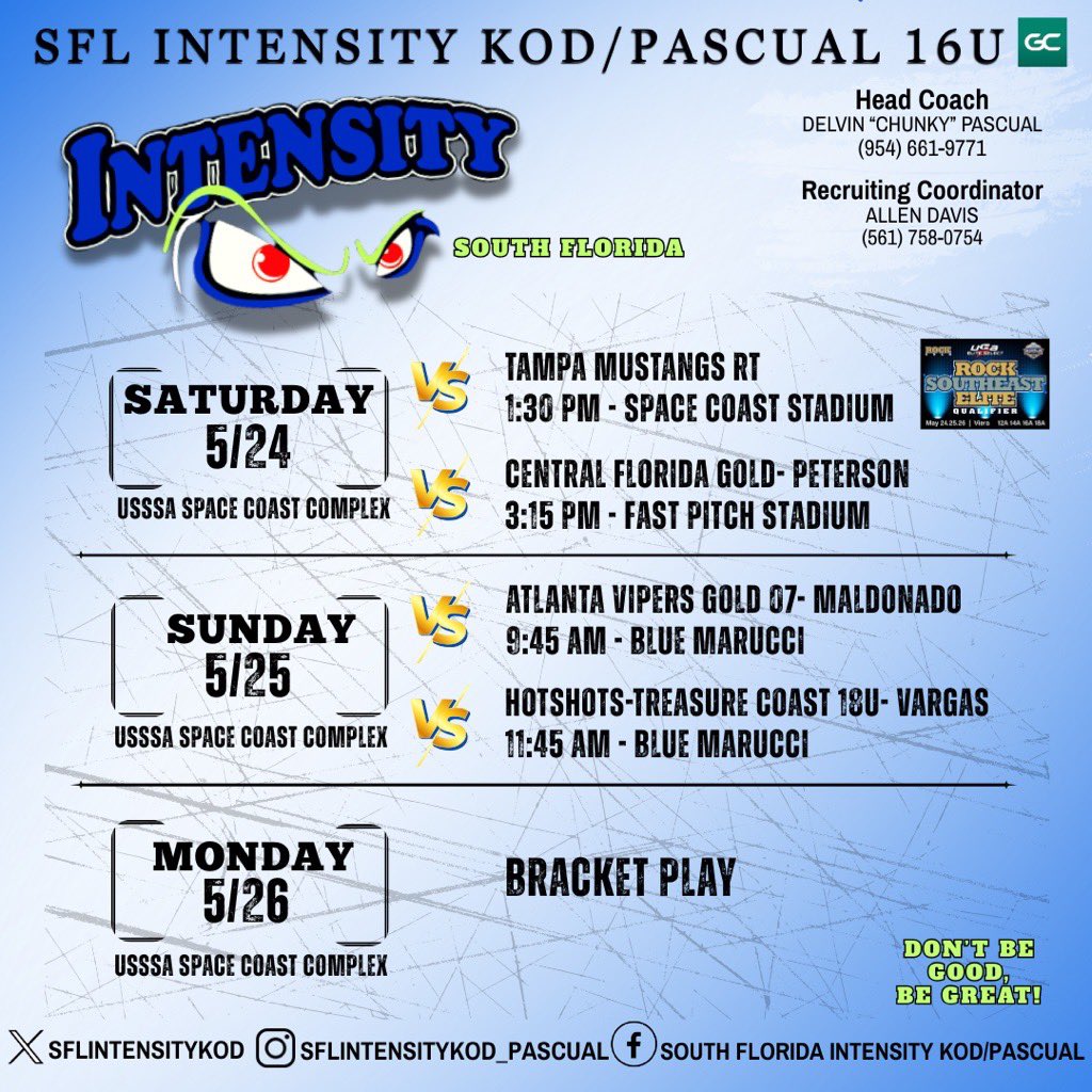 Brielle “Bri” Cardoso (@bricardoso2027) on Twitter photo 1st Summer Tournament of the season. Vieras Space Coast Stadium. Come check us out <a href="/SFLIntensityKOD/">SFL Intensity KOD-Pascual</a> <a href="/chonky7/">delvin pascual</a> <a href="/gatorjack72/">Girls In The Game</a> <a href="/USSSAFastpitch/">USSSA Fastpitch</a> <a href="/CoastRecruits/">Coast 2 Coast Recruits</a> <a href="/SBRRetweets/">Softball Recruiting Reposts</a> <a href="/UWFSoftball/">UWF Softball</a> <a href="/OspreySB/">UNF Softball</a> <a href="/FSU_Softball/">Florida State Softball 🥎</a> <a href="/UWGSoftball/">West Georgia Softball</a> <a href="/UGASoftball/">Georgia Softball</a> <a href="/AuburnSoftball/">Auburn Softball</a> <a href="/UCF_Softball/">UCF Softball</a> 1st Summer Tournament of the season. Vieras Space Coast Stadium. Come check us out <a href="/SFLIntensityKOD/">SFL Intensity KOD-Pascual</a> <a href="/chonky7/">delvin pascual</a> <a href="/gatorjack72/">Girls In The Game</a> <a href="/USSSAFastpitch/">USSSA Fastpitch</a> <a href="/CoastRecruits/">Coast 2 Coast Recruits</a> <a href="/SBRRetweets/">Softball Recruiting Reposts</a> <a href="/UWFSoftball/">UWF Softball</a> <a href="/OspreySB/">UNF Softball</a> <a href="/FSU_Softball/">Florida State Softball 🥎</a> <a href="/UWGSoftball/">West Georgia Softball</a> <a href="/UGASoftball/">Georgia Softball</a> <a href="/AuburnSoftball/">Auburn Softball</a> <a href="/UCF_Softball/">UCF Softball</a>
