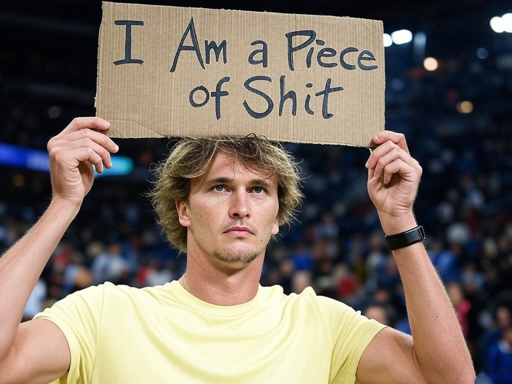 JBnyc99's tweet photo. @TennisAndUFC @AlexZverev @Alex2Mumu @atptour @hamburgopenatp @Tennis Reason #10,001.

#BadHuman #NoOneLikesZverev #POS https://t.co/fjgQ03Khk7