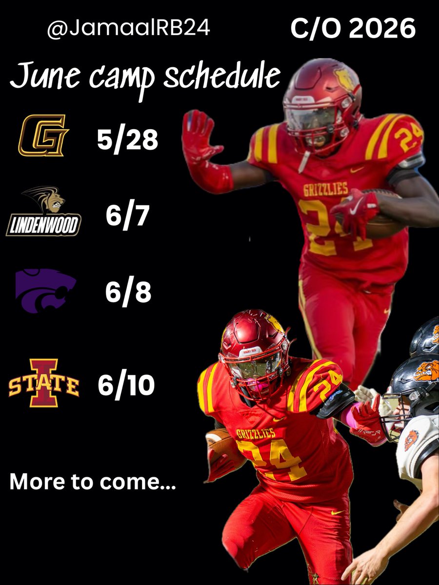 JamaalJacksonRB24 (@jamaalrb24) on Twitter photo Big thank you to all the coach’s who have reached out and shown interest in me. I’m super excited to get out there and work with y’all this summer! <a href="/PIAthletes/">Coach James Tabor</a> <a href="/BallCoachNelson/">COACH NELSON</a> <a href="/CoachTJohnson32/">Coach Trey Johnson</a> <a href="/spedbraet/">Taylor Braet</a> <a href="/CoachAnderson15/">Coach Brian Anderson</a> <a href="/AidanMarks18/">Aidan Marks</a> <a href="/hjacobs67/">Hank Jacobs</a> <a href="/CycloneFB/">Iowa State Football</a> <a href="/CoachJackson00/">Zay Jackson</a> Big thank you to all the coach’s who have reached out and shown interest in me. I’m super excited to get out there and work with y’all this summer! <a href="/PIAthletes/">Coach James Tabor</a> <a href="/BallCoachNelson/">COACH NELSON</a> <a href="/CoachTJohnson32/">Coach Trey Johnson</a> <a href="/spedbraet/">Taylor Braet</a> <a href="/CoachAnderson15/">Coach Brian Anderson</a> <a href="/AidanMarks18/">Aidan Marks</a> <a href="/hjacobs67/">Hank Jacobs</a> <a href="/CycloneFB/">Iowa State Football</a> <a href="/CoachJackson00/">Zay Jackson</a>