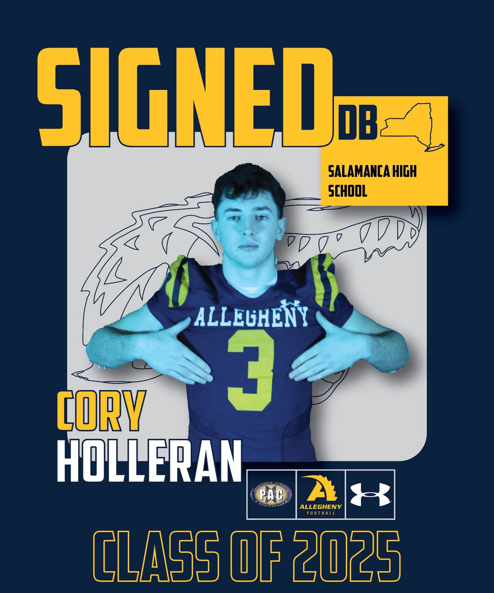 Allegheny Football (@alleghenyfb) on Twitter photo Cory Holleran ( <a href="/holleran_cory/">Cory Holleran</a> )
Defensive Back
Salamanca High School | New York
#GoGators 🐊 Cory Holleran ( <a href="/holleran_cory/">Cory Holleran</a> )
Defensive Back
Salamanca High School | New York
#GoGators 🐊