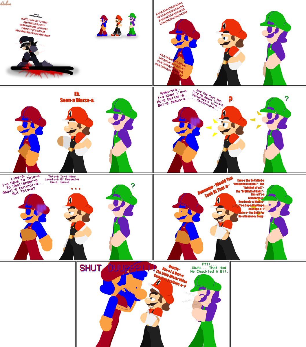 demone_doubt's tweet photo. (Uphorium (c) @AntzIsMad)
(U7 Mallo (c) @Mariouniverse1)
(Mark & Lewis (c) @/RazzDazzleDoo)
You Know It's Bad And Messed Up When Even The HELLBENT OF JUSTICE HIMSELF, Is Trying To Bail Out...
#StickNodes #StickNodesPro
#Uphorium #Nintendoc
#Horrorbrew #MalwareNest
#Mark #Lewis https://t.co/clZrR8lJ7V