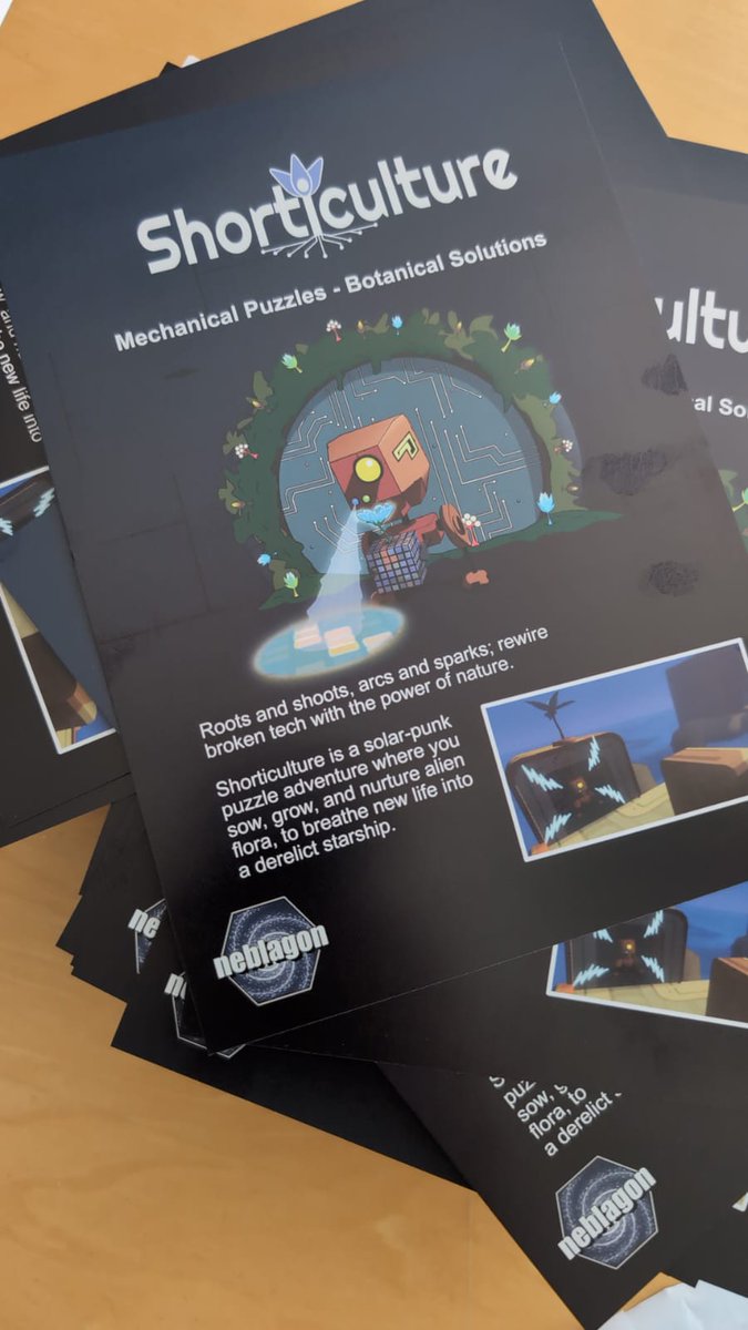 One week to go until #norwichgamesfestival. My print order arrived today. The flyers are looking pretty good. Unfortunately the poster went horribly wrong😟Hopefully the replacement will be here in time 🤞#shorticulture #indigame #indiedev #ngf25