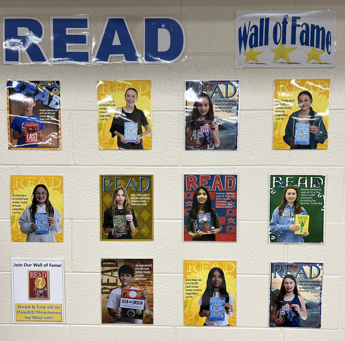 Congratulations to our 2025 Caudill READ winners! Welcome to the READ Wall of Fame