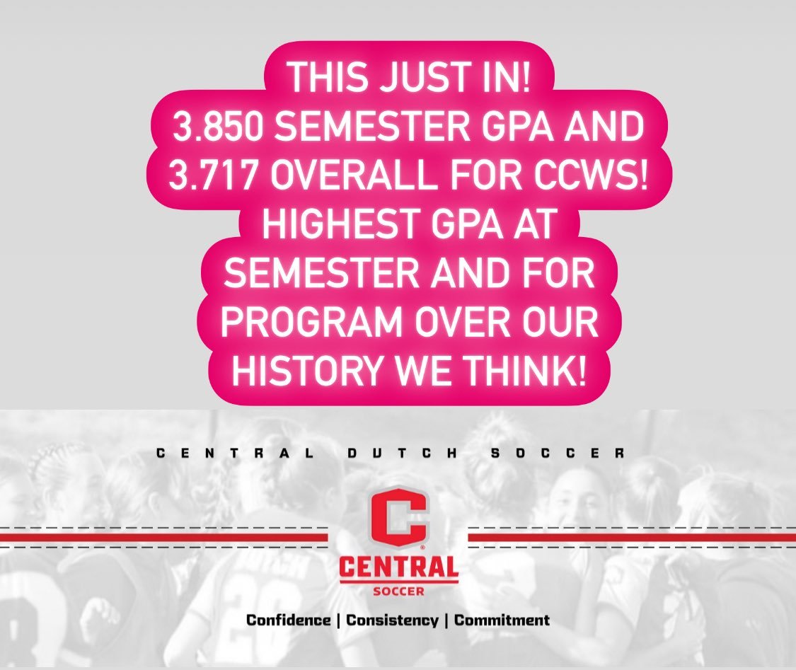 So yeah, our team is strong BOTH in the classroom and on the pitch. 3.850 team GPA for this past spring, and 3.717 team GPA overall for the academic year is phenomenal!! #GoDutch