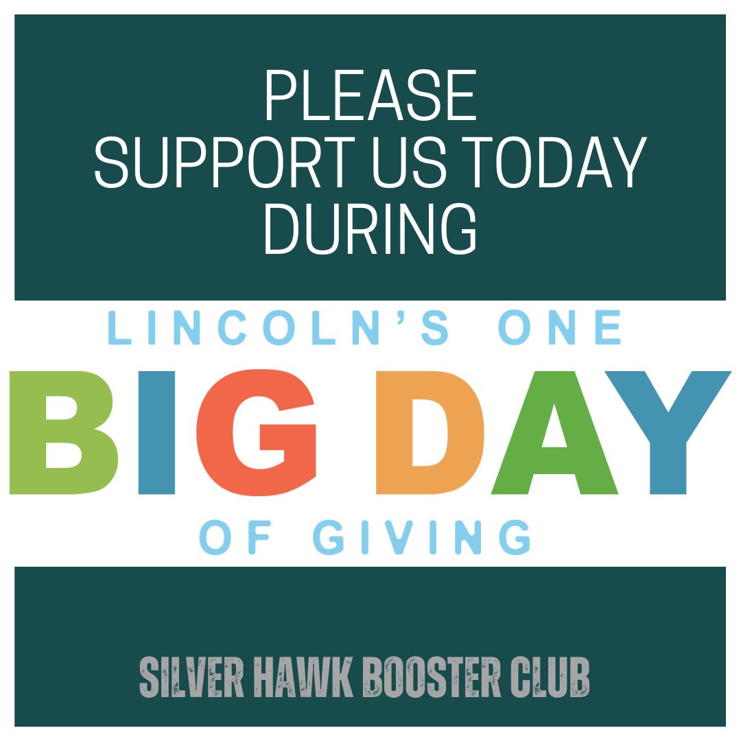 TODAY is THE DAY!

Visit givetolincoln.com/.../silver-haw… &amp; make a donation in any amount to support the athletes at LSW.

Your donation gives us part of the event's matching funds, making your donation go further towards purchasing supplies &amp; equipment for our athletes.

GO HAWKS!
#LSW