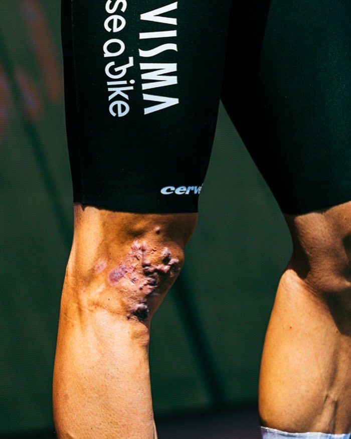 In a sport where grit, determination and toughness are the norm, <a href="/WoutvanAert/">Wout van Aert</a> proves there are levels to this game. 
<a href="/giroditalia/">Giro d'Italia</a> <a href="/vismaleaseabike/">Team Visma | Lease a Bike</a> #cycling #photography