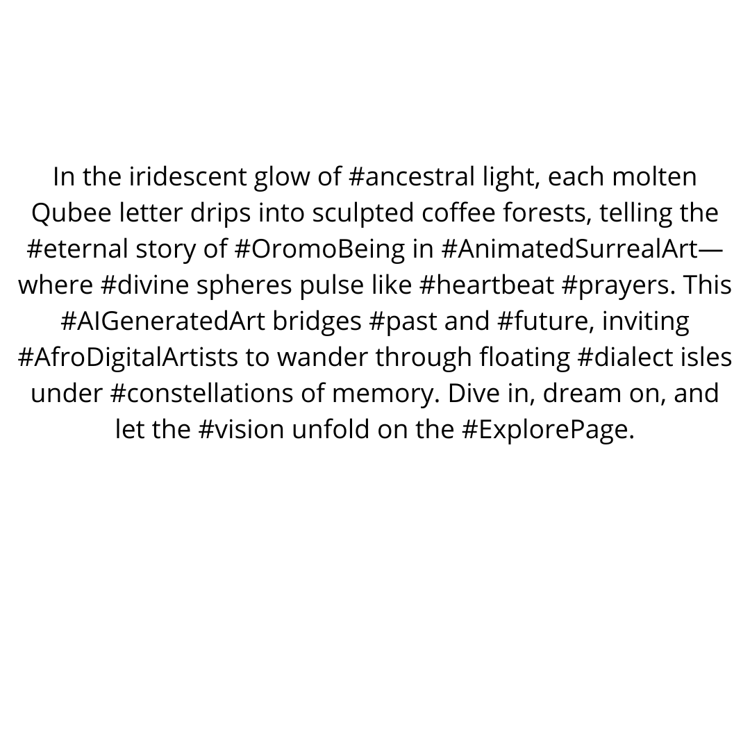 AfriKabakata's tweet photo. #afrikabakata #africa #cuture #afro  #ai #digitalart #artist #surreal #language #aiart  #surrealart #africandigital #oromolanguage #visualpoetry #digitalafrica #surrealnarrative #iridescentart #coffeeart #gadaaculture #culturalfusion #languageart https://t.co/NO5Ajdl9qZ