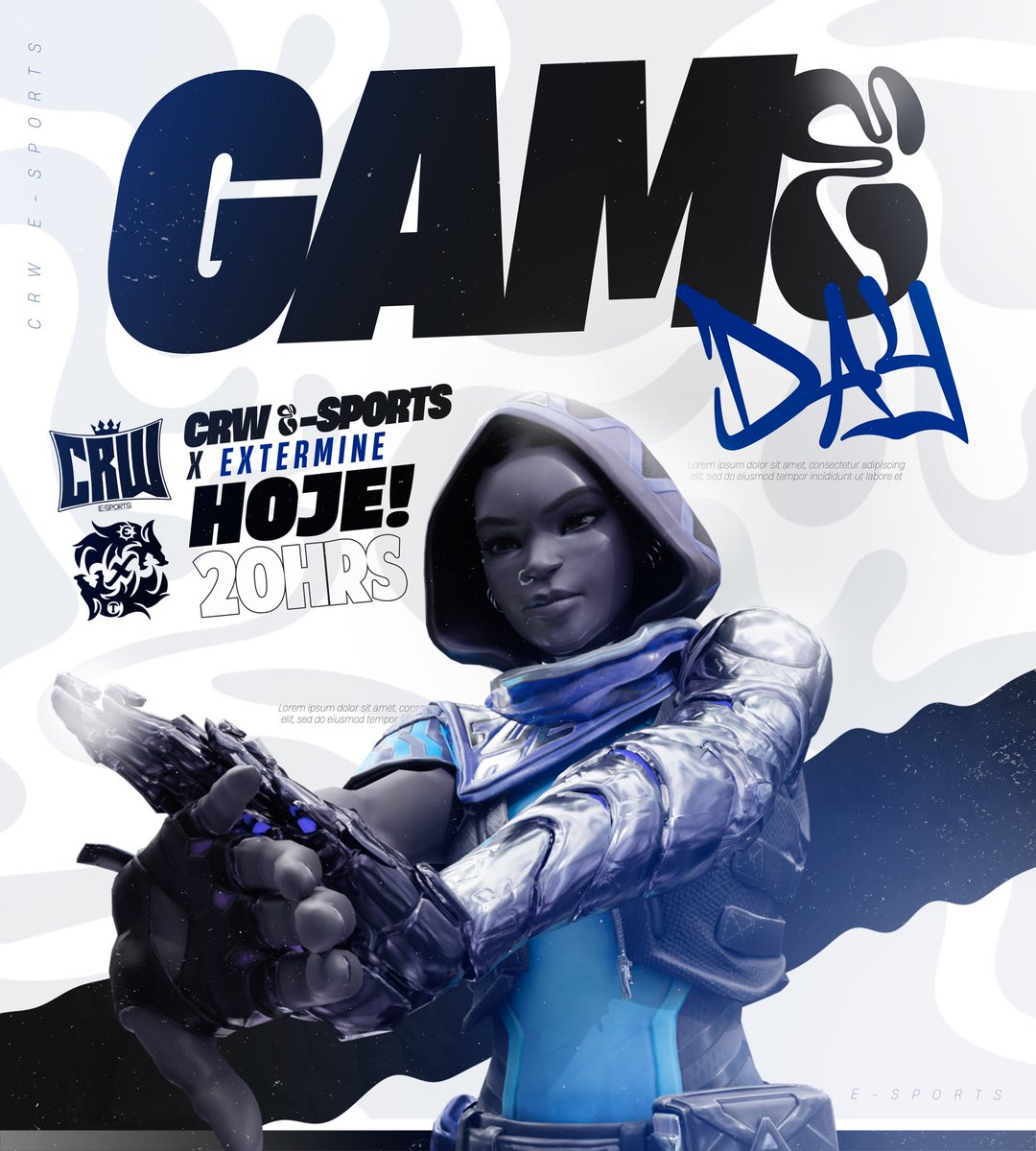 CRW E-Sports (@crwesportsgg) on Twitter photo 🏆 Qualify Copa Bagual 🏆
Hoje é dia de jogo pegado!! Enfrentaremos a <a href="/exterminesports/">Extermine eSports</a> em busca da qualificação na @copabagual 🎮
Vamos mostrar quem reina no Valorant! 🔥
Apoie a CRW E-Sports nas nossas redes sociais.
⏰ Horário: 20:00
🗓️ Data: 21/05 🏆 Qualify Copa Bagual 🏆
Hoje é dia de jogo pegado!! Enfrentaremos a <a href="/exterminesports/">Extermine eSports</a> em busca da qualificação na @copabagual 🎮
Vamos mostrar quem reina no Valorant! 🔥
Apoie a CRW E-Sports nas nossas redes sociais.
⏰ Horário: 20:00
🗓️ Data: 21/05