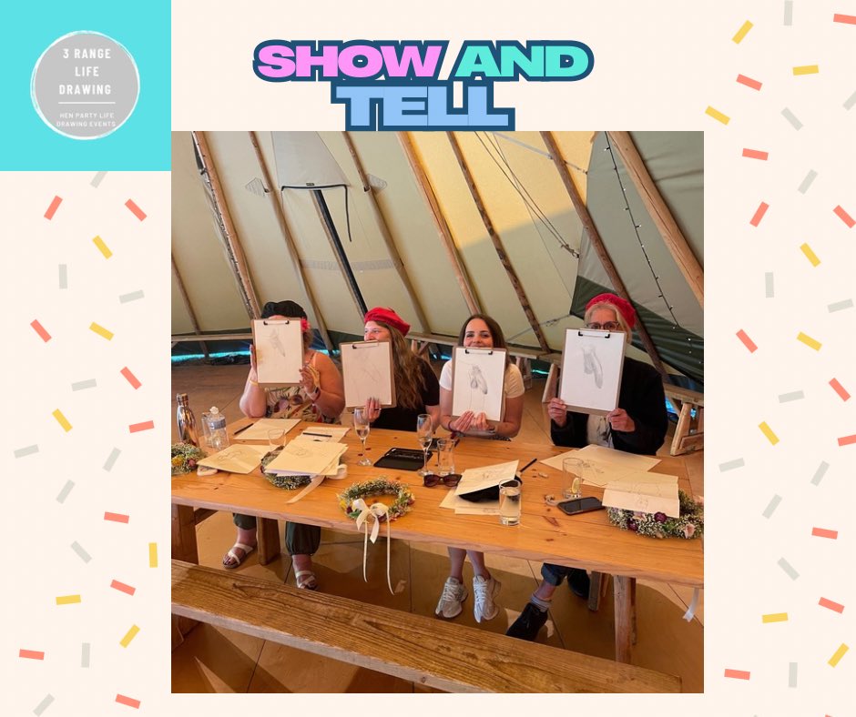 3rangelife's tweet image. Our budding artists showing off their work! 
#henparty #henweekend #henpartyideas #3rangelifedrawing #art #essex #suffolk #norfolk