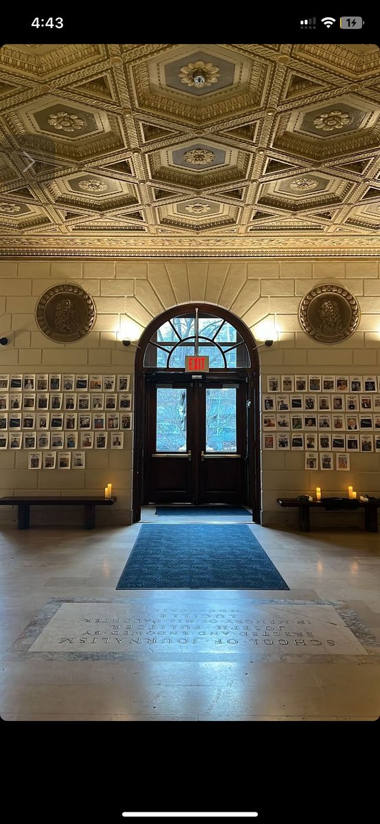 As students from <a href="/columbiajourn/">Columbia Journalism School</a> honour our fallen colleagues in Gaza, I see all the names of people who were alive a year ago. 

Last year, <a href="/samaakhullar/">samaa • سما</a> and Jude Taha organised a wall commemorating the journalists killed while covering Israel’s genocide in Gaza. We fought to