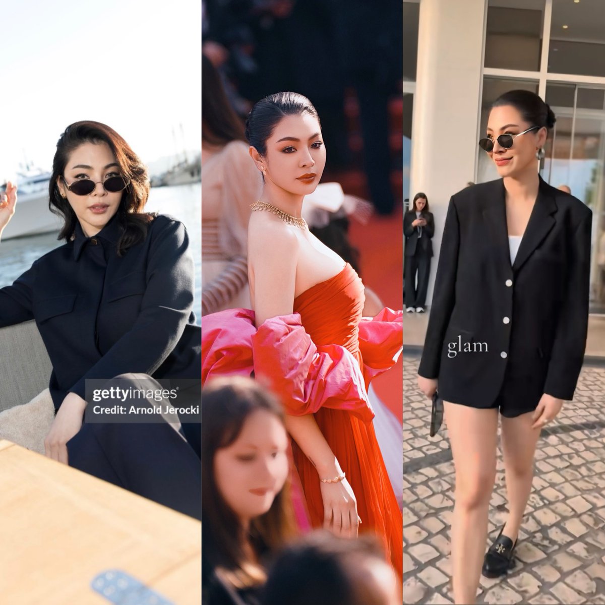 tjay0112's tweet photo. PERAYA RED CARPET CANNES 
#BoucheronXFaye 

Faye Peraya’s Transformation in Cannes 

Papi.                            Mommy.                        Dzaddy. https://t.co/33Q0s0YxQL