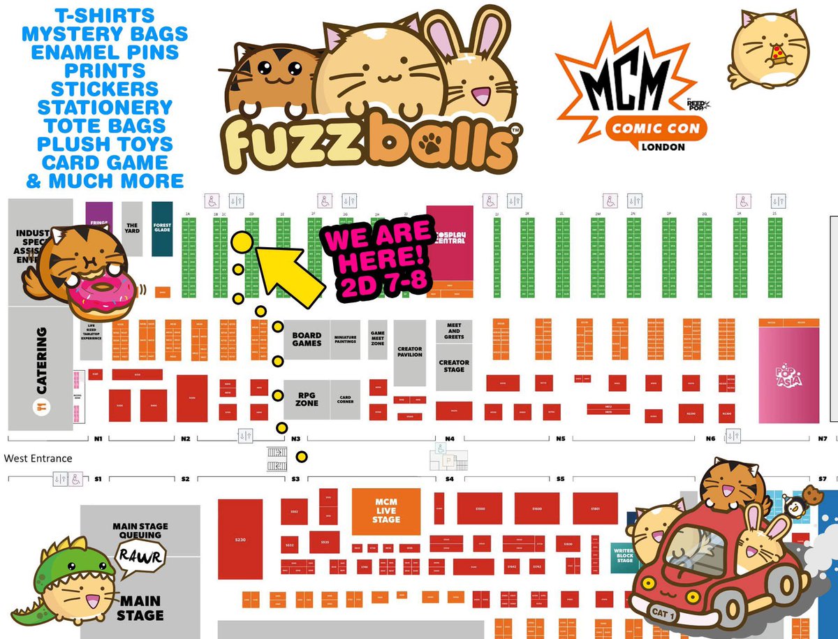 Find Fuzzballs <a href="/MCMComicCon/">MCM Comic Con</a> this weekend! Shirts, plush, new pop figures, pizza thief card games, totes, mystery bags and much more!