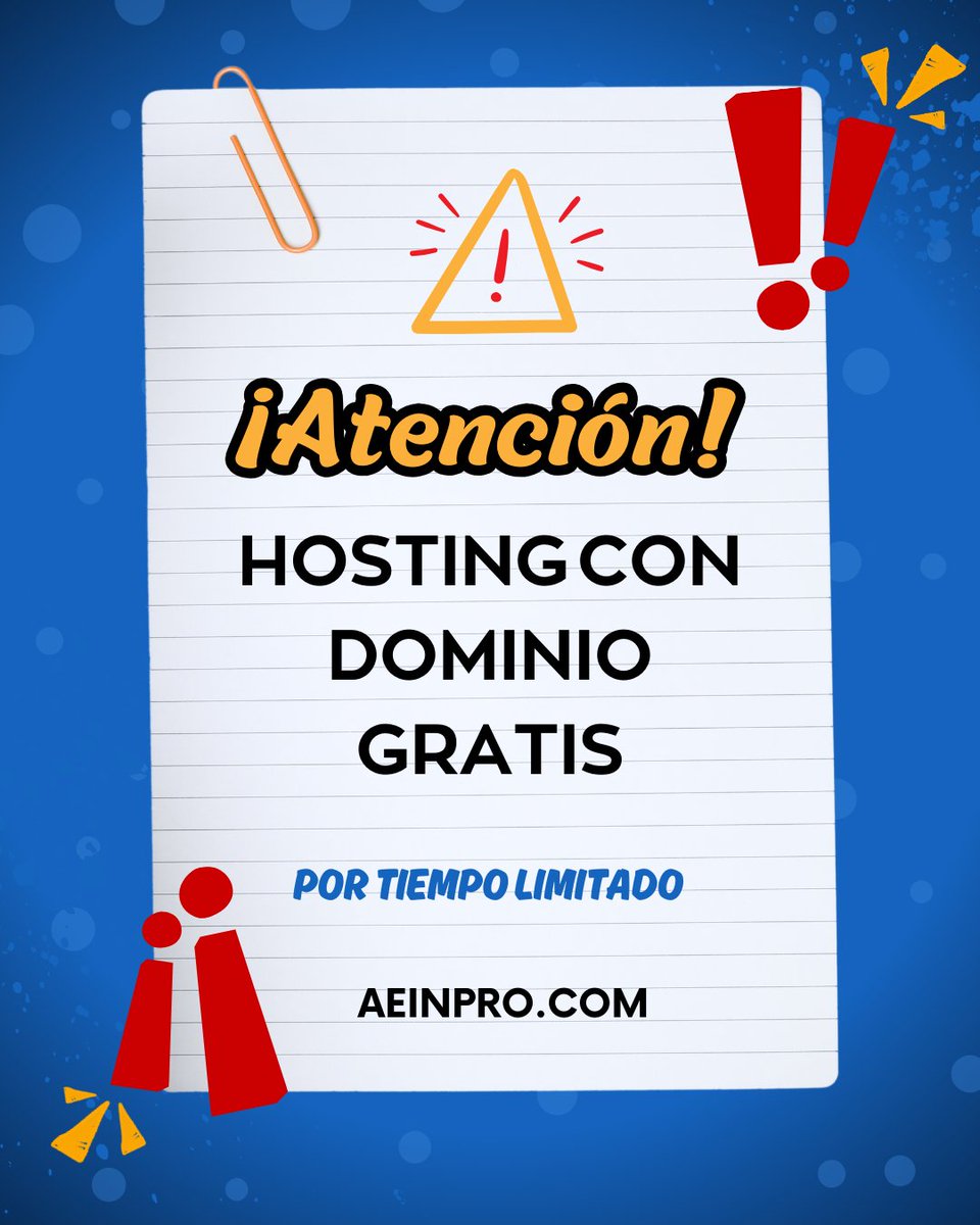 Nosotros somos los unicos que ofrecemos esta tremenda oferta digital Hosting con dominio gratis.

#emprendimientos #elsalvador #dominios #hosting