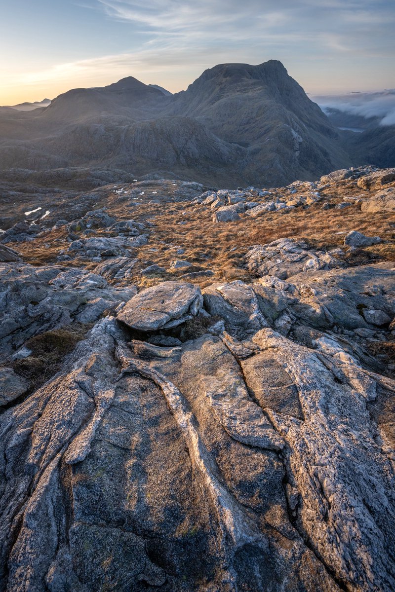 What a pleasure it was to watch the rising sun light up this great wilderness, in the depths of the Fisherfield Forest. #Scotland