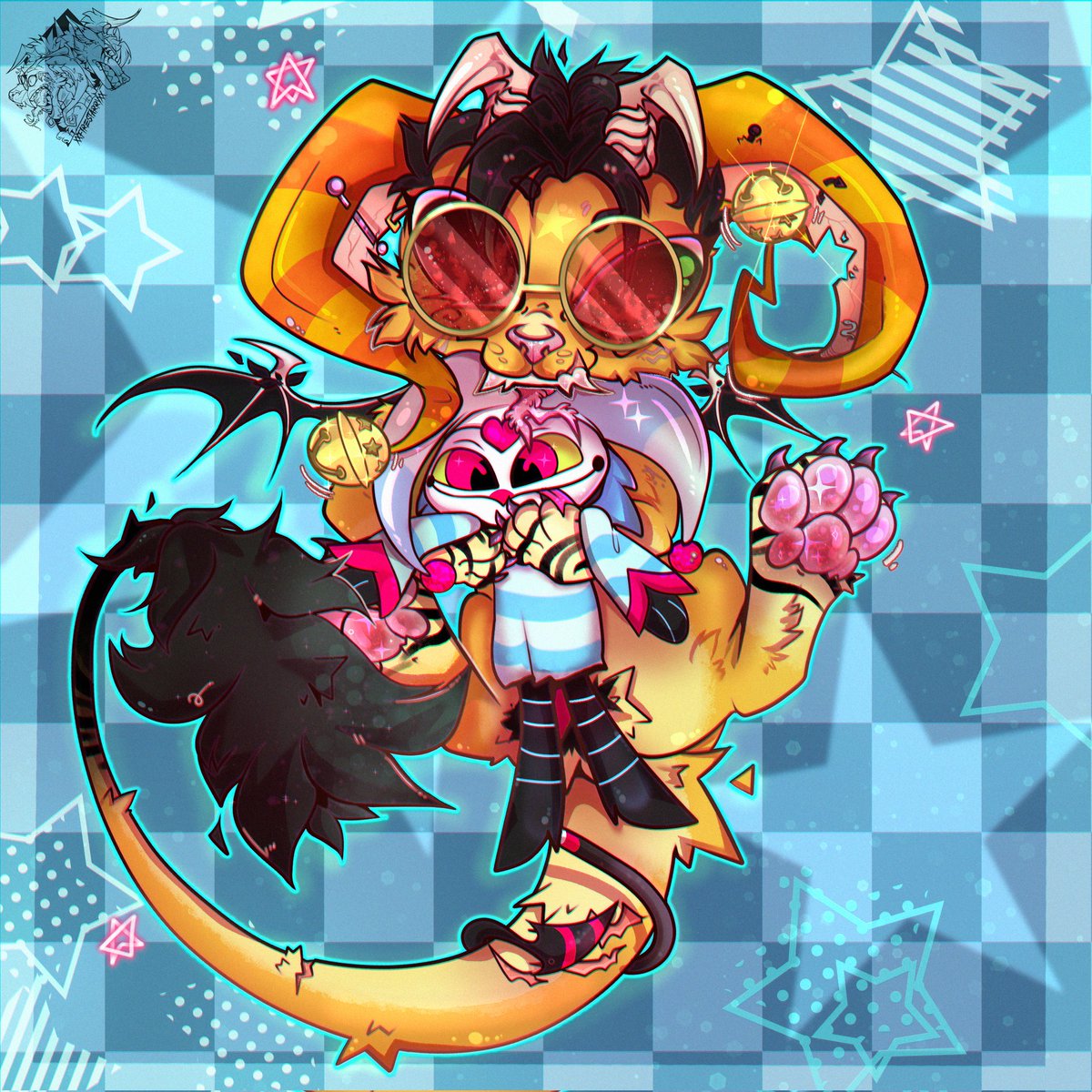 I wanted to thank you for being here with me and supporting me, it means a lot to me, especially in these difficult times 😭❣️

𐬺𖦹꧁🃏꧂𖦹𐬺

[ #furryart #furryfandom #fire #fursona #demon #birthday #fizzarolli ]