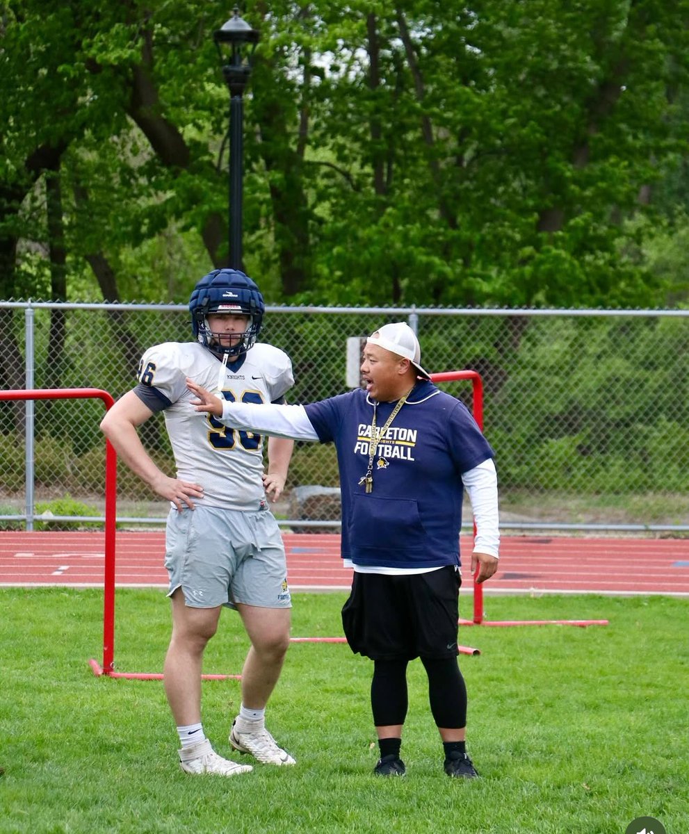 CoachLeeXiong's tweet image. Carleton Football Spring Ball 2025. Finishing up strong! #KeepStackin