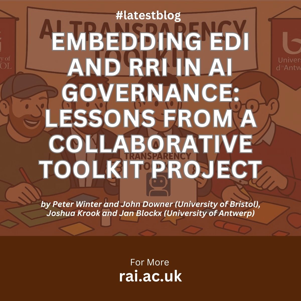 Responsible Ai UK (@responsibleaiuk) on Twitter photo 📢Latest #blog from our project team "Transparency Regulation Toolkits for Responsible AI", offering crucial insights about embedding #EDI and #RRI principles into practical #AIgovernance tools.
Read full blog here: rai.ac.uk/embedding-edi-…
<a href="/BristolUni/">University of Bristol</a> <a href="/UAntwerpen/">UAntwerpen</a> 📢Latest #blog from our project team "Transparency Regulation Toolkits for Responsible AI", offering crucial insights about embedding #EDI and #RRI principles into practical #AIgovernance tools.
Read full blog here: rai.ac.uk/embedding-edi-…
<a href="/BristolUni/">University of Bristol</a> <a href="/UAntwerpen/">UAntwerpen</a>