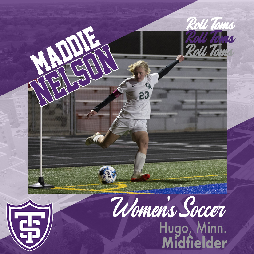 ⚪️Welcome to St. Thomas🟣

We are very excited to welcome Maddie Nelson this Fall!

#RollToms | #PennedInPurple