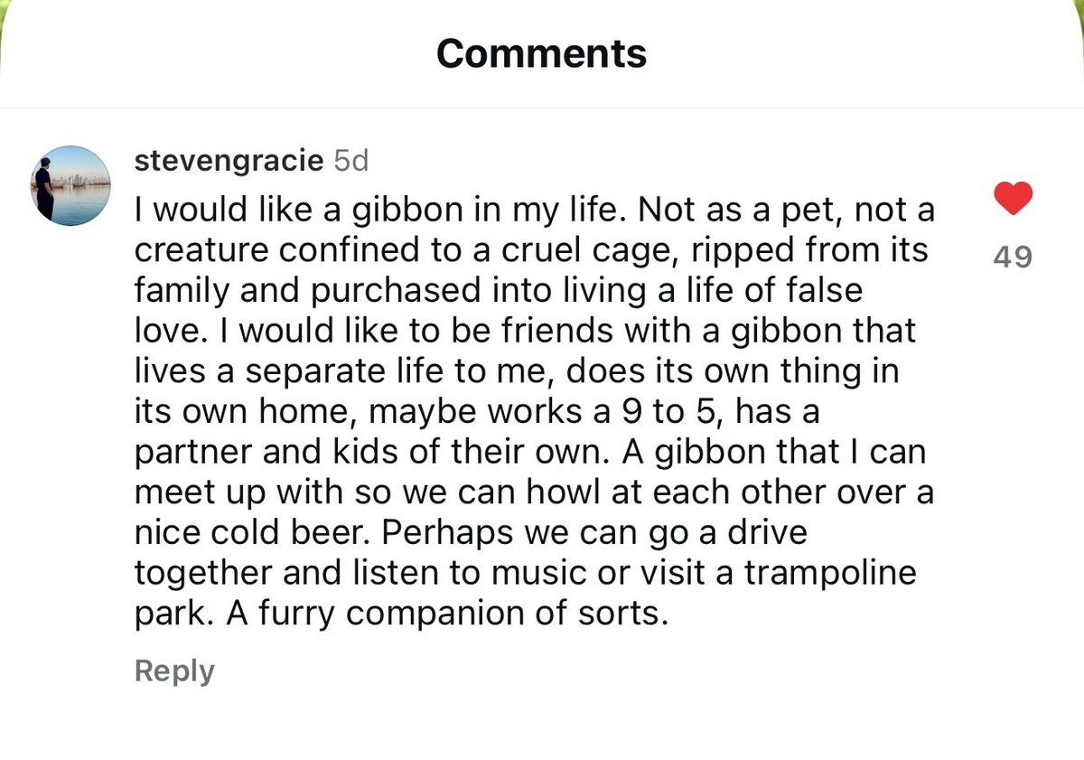 gibbonluvr's tweet photo. this might be the realest comment i’ve ever seen https://t.co/4BCcw3M8Tl