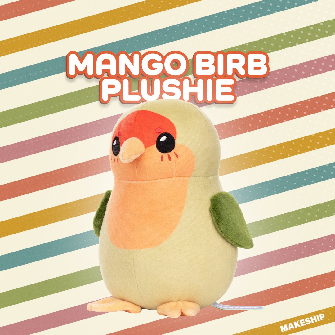 MangoBtuber's tweet photo. ✨ITS GIVEAWAY TIME YIPPEE✨

It was my birthday but we're giving a present to you beans!! You have the chance to win 1 of 2 Mango birb plushies !!

How to enter??
🥭Follow @makeship &amp; @MangoBtuber 
🥭RT this post

giveaway ends on May 22nd ! 
GOODLUCK CUTIEPATOOTS 
💛💚❤️ https://t.co/8jn3WVHEbL