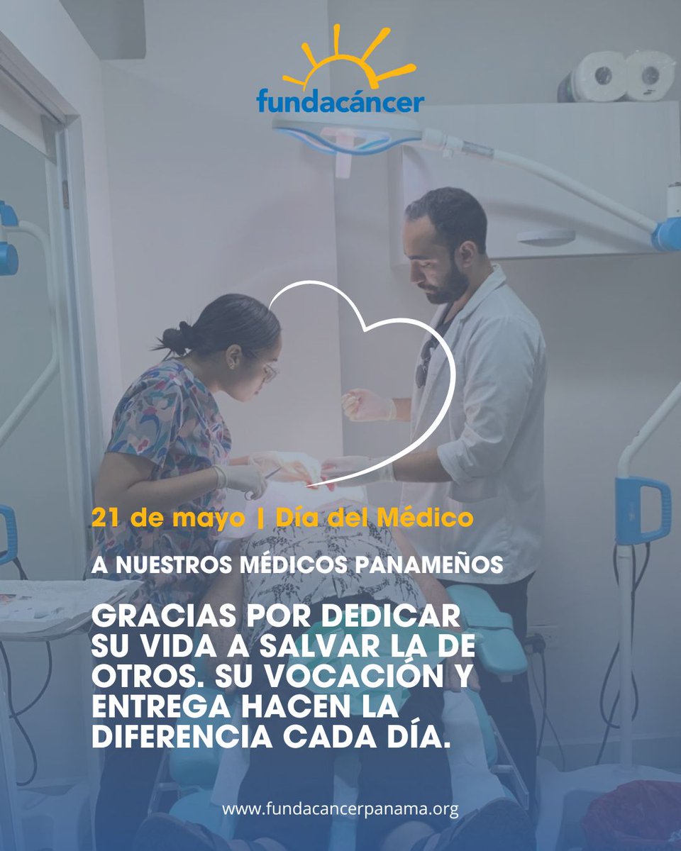Cada 21 de mayo, Panamá celebra el Día Nacional del Médico, y en Fundacáncer queremos aprovechar esta ocasión para agradecerles profundamente por su incansable compromiso con la salud.
Gracias por cada diagnóstico certero, cada palabra de aliento y en la lucha por salvar vidas.