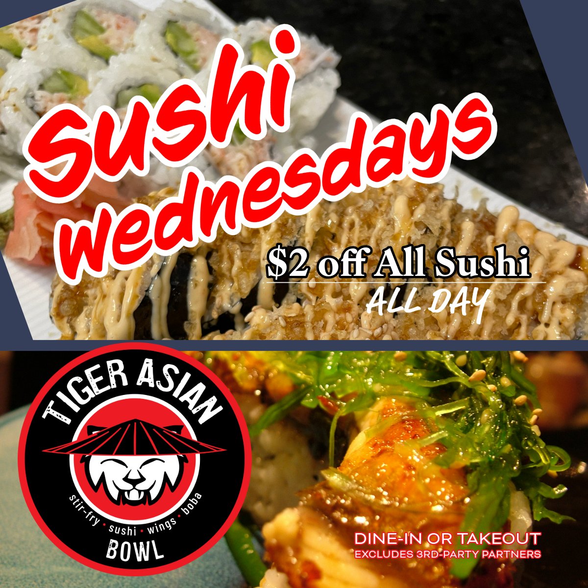 TigerAsianBowl's tweet photo. We've got 2 new specials for y'all!!
https://t.co/YWJsKpZOTO
#NewSpecials #TigerAsianBowl https://t.co/ka1Yl8oLIE