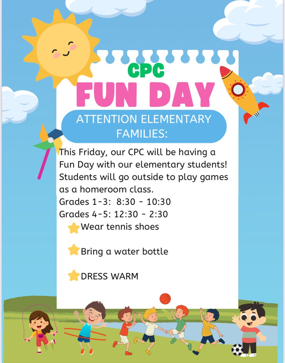 Fun Day with the CPC is going to be on Friday, May 20