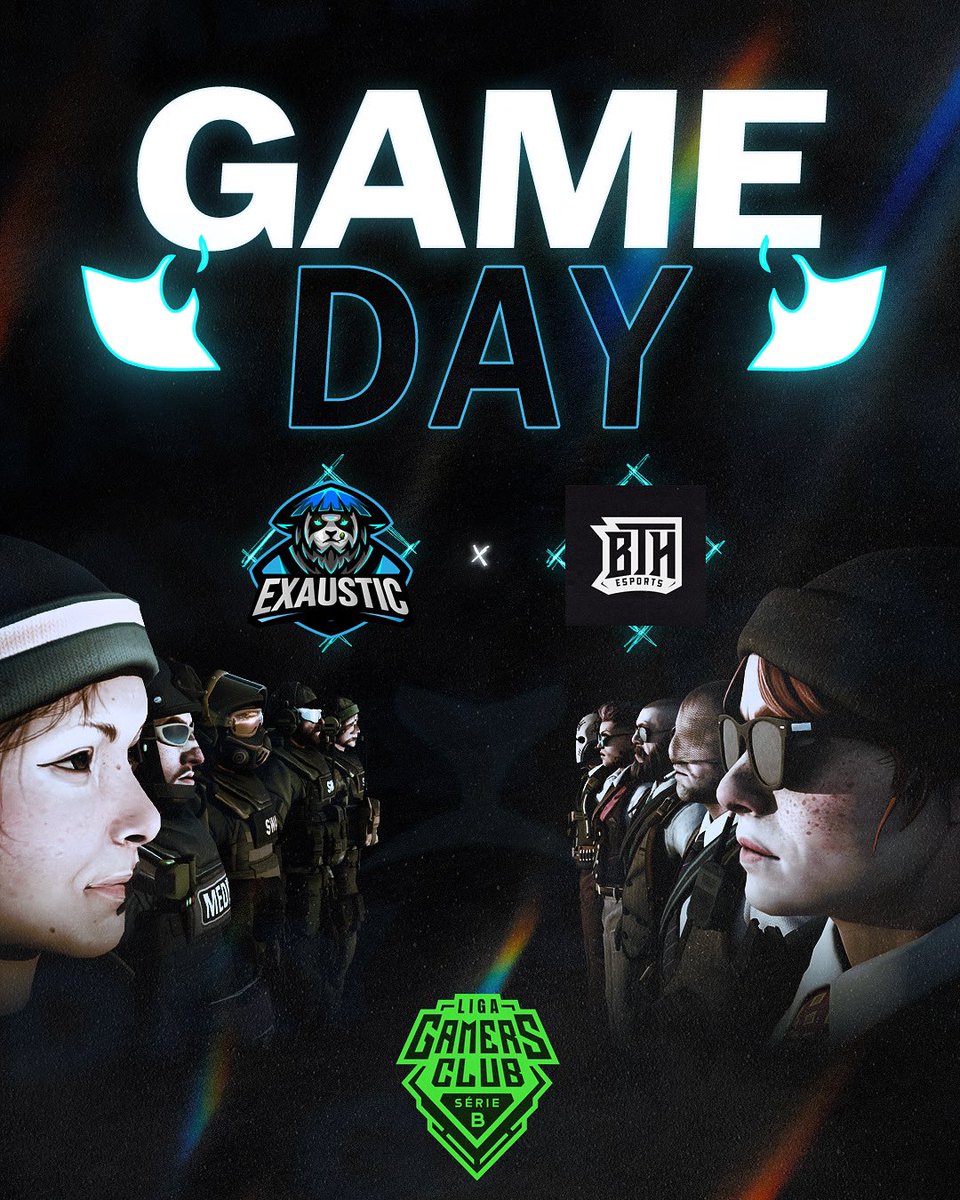 Dia de Exaustic ! 🔥
Hoje às 16:00 horas teremos nosso último compromisso da fase de grupos da @gamersclubbr Série B! Nosso último adversário nesse stage sera a BTH ESPORTS .

Vamos pra cima! 
#GoExaustic #cs2 #gc #gamersclub