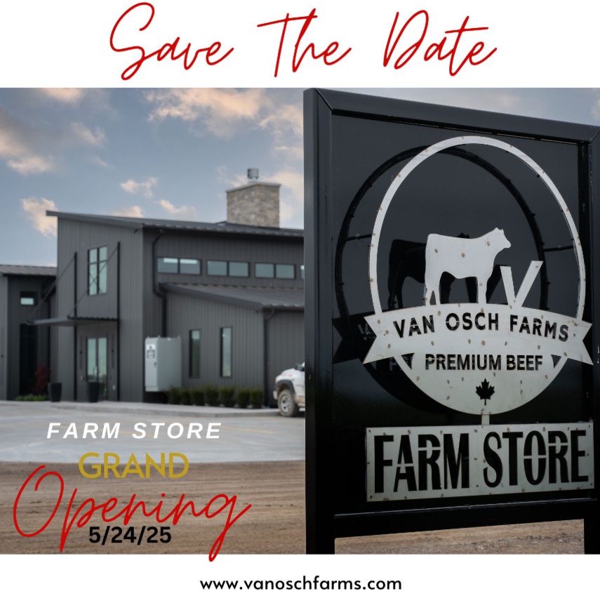 Come join us and our clients at their Grand Opening of @vanfarms Premium Beef Farm Store!

📍 35495 Creamery Rd, Ailsa Craig, ON
📅 Saturday, May 24, 2025
🕚 11:00 AM – 5:00 PM

Enjoy a day of fun, food, and community at Van Osch Farms and experience The New Standard