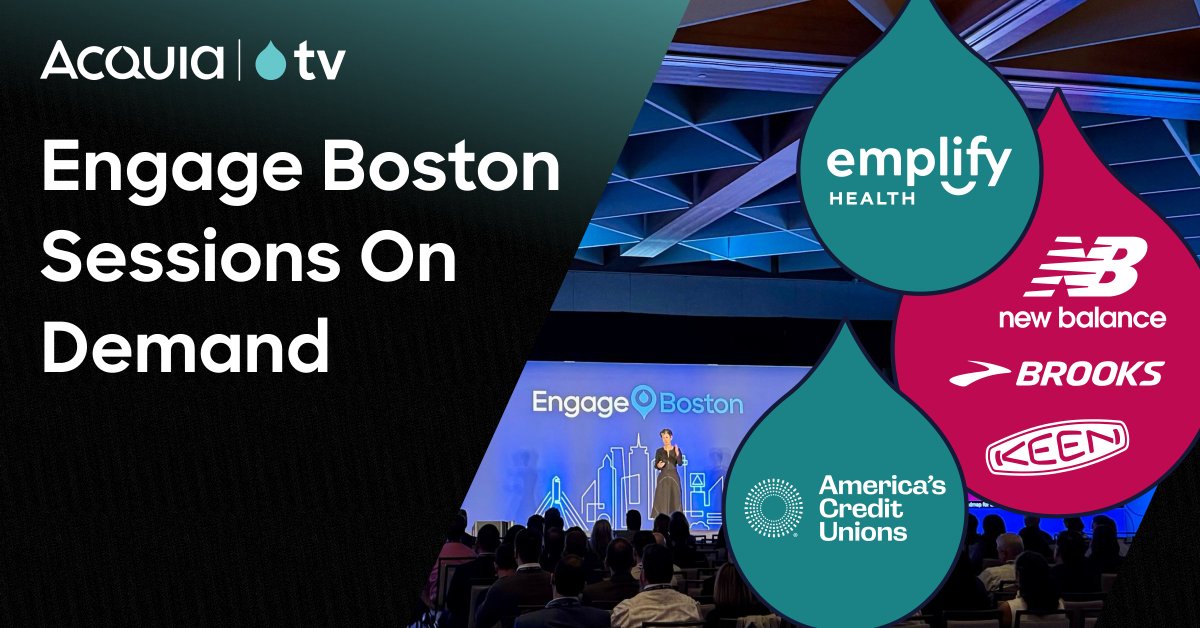 Missed Engage Boston 2025? Catch the highlights, keynotes, and strategies from KEEN, Brooks Running, and New Balance on Acquia TV! acquia.com/watch-engage-b…