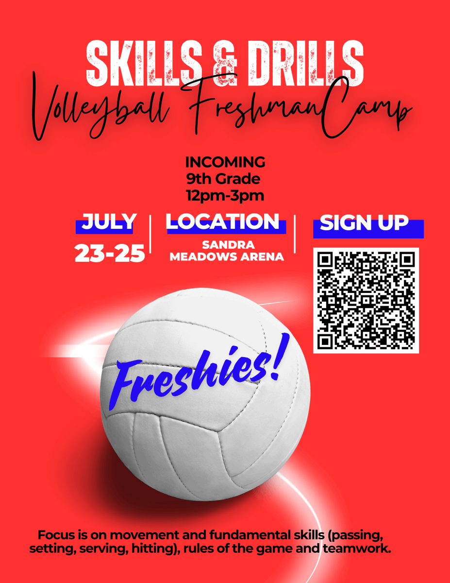 Duncanville Summer Camps!

Check out the flyers to find the right camp for you and mark your calendars! 📅🔥

📍 Girls Camp Schedule:
1️⃣Softball (Ages 7–14): June 6–7
2️⃣Girls Bball: June 18–19
3️⃣Volleyball Camp (3rd–8th Grade): June 23–25
4️⃣Volleyball Freshman Camp: July 23–25