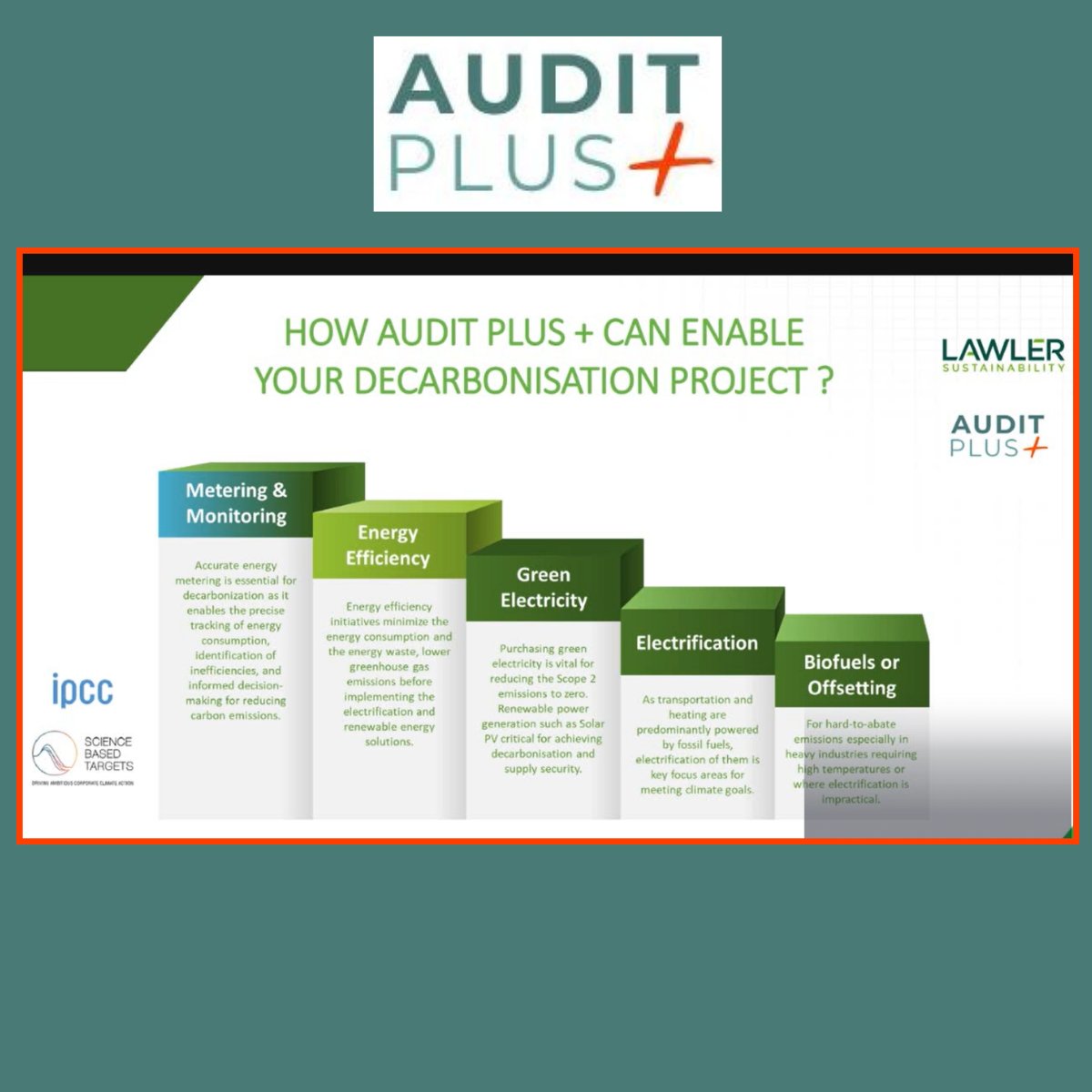 Audit Plus Project (@auditplus86004) on Twitter photo ๐ข Missed our webinar? Watch the recording now!
Lawler Sustainability, as partner of the Audit Plus Project, hosted a powerful 30-minute session focused on one of the biggest challenges facing #industry today:
๐ฑ ๐๐ฒ๐ฐ๐ฎ๐ฟ๐ฏ๐ผ๐ป๐ถ๐๐ถ๐ป๐ด ๐๐ป๐ฒ๐ฟ๐ด๐-๐๐ป๐๐ฒ๐ป๐๐ถ๐๐ฒ ๐ข Missed our webinar? Watch the recording now!
Lawler Sustainability, as partner of the Audit Plus Project, hosted a powerful 30-minute session focused on one of the biggest challenges facing #industry today:
๐ฑ ๐๐ฒ๐ฐ๐ฎ๐ฟ๐ฏ๐ผ๐ป๐ถ๐๐ถ๐ป๐ด ๐๐ป๐ฒ๐ฟ๐ด๐-๐๐ป๐๐ฒ๐ป๐๐ถ๐๐ฒ