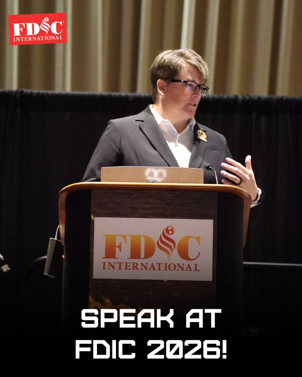 #FDIC2026 is April 20-25, &amp; we're on the lookout for world-class instructors &amp; education leaders in fire &amp; rescue &amp; emergency medical services. If you have a topic you want us to consider, apply below!

🗓️ Deadline: June 16, at 9:00 PM ET

Apply today: ow.ly/FMcK50VVUsV
