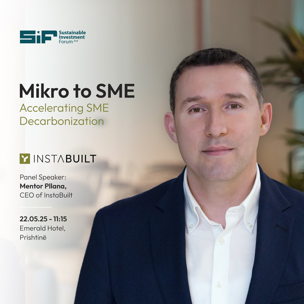 Insta Innovation Center (@instainnocenter) on Twitter photo Tomorrow, our CEO <a href="/MentorPllana/">Mentor Pllana</a> will speak at the Sustainable Investment Forum, joining a distinguished panel on “Accelerating Firms’ Decarbonization.”
Stay tuned as we continue driving change. Tomorrow, our CEO <a href="/MentorPllana/">Mentor Pllana</a> will speak at the Sustainable Investment Forum, joining a distinguished panel on “Accelerating Firms’ Decarbonization.”
Stay tuned as we continue driving change.