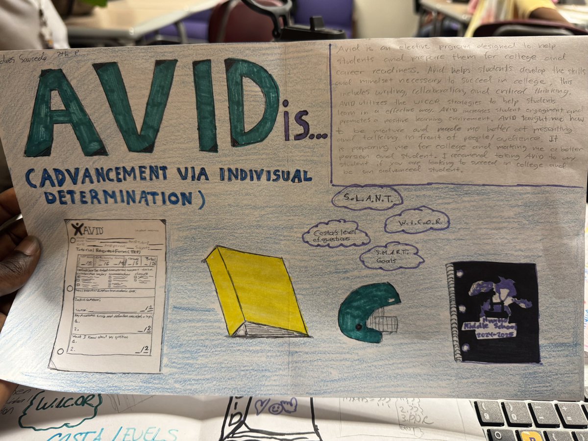 AVID One Pager Reflections are a great assignment to do as the school year comes to an end. Students told their personal AVID stories &amp; reflected on their AVID journey so far. This has been a fun rewarding experience for me and my students. #ThisIsAVID #TheAVIDLegacy