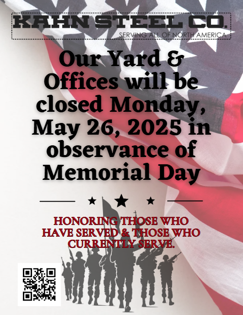 KahnSteel's tweet photo. #Steel #MemorialDay #ProudToBeAnAmerican #HomeOfTheFreeBecauseOfTheBrave https://t.co/kFHUvOle1G