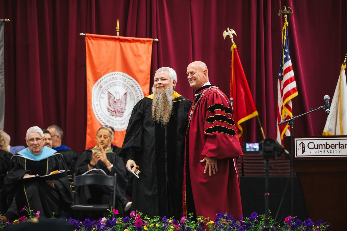 At the 2025 Commencement ceremony, Dr. Chris Fuller was honored with the President’s Award for Teaching Excellence! Read more about Dr. Fuller's impact and achievements here: cumberland.edu/dr-chris-fulle…