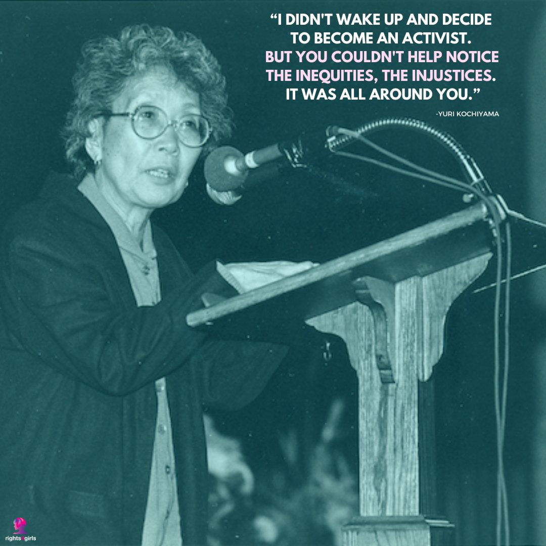 rights4girls's tweet image. #WednesdayWisdom brought to you by civil rights activist Yuri Kochiyama. #AAPImonth
