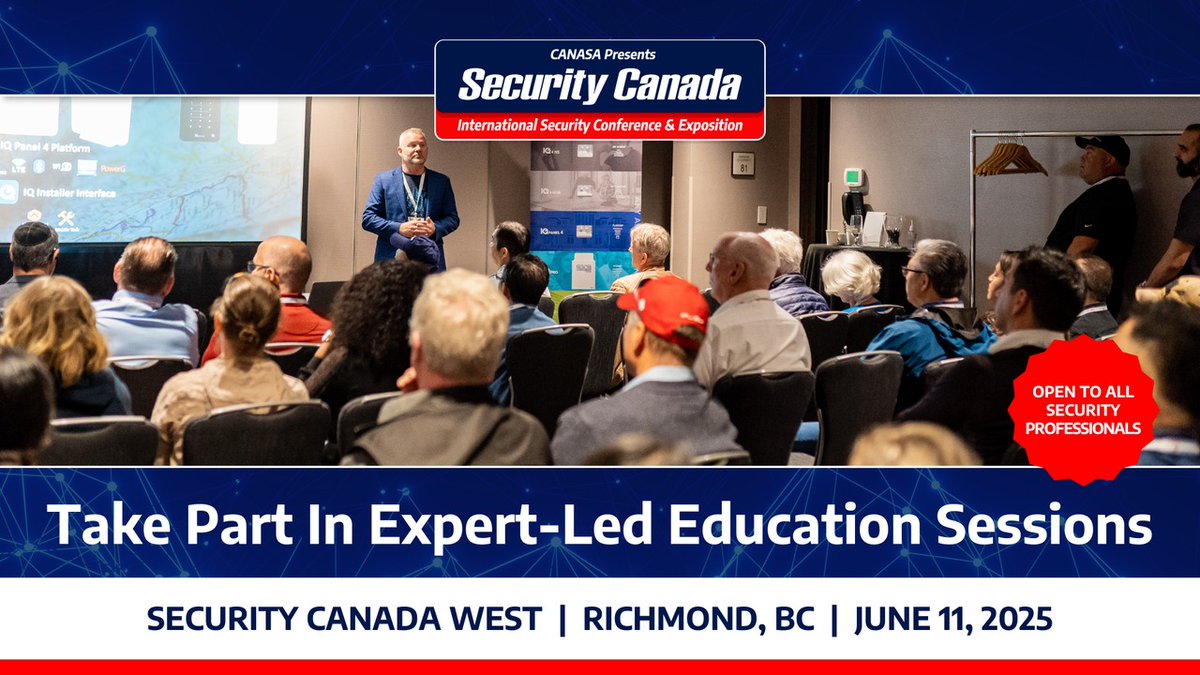 Stay ahead with expert-led Education Sessions this June at #SecurityCanada West! Each exclusive learning event offers insider knowledge on the industry's latest security solutions. Click here to take a look at this year's program &amp; register for FREE today: bit.ly/3ZpM1be