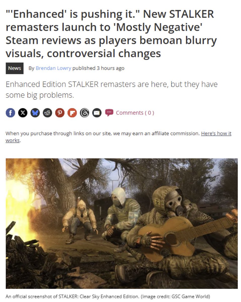 STALKER  Remastered is getting review bombed

They Removed everything Russian/Soviet from the original game