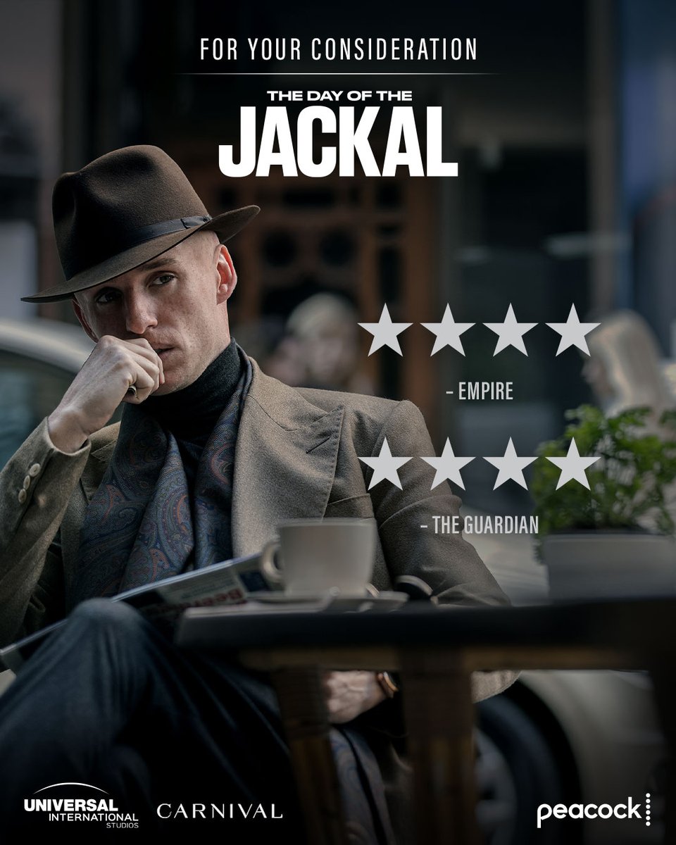 #TheDayoftheJackal is a taut, edge-of-your-seat thriller with a masterful cast, delivering suspense, precision and unmatched tension. #FYC #FYCUSG  #UIS #UniversalInternationalStudios