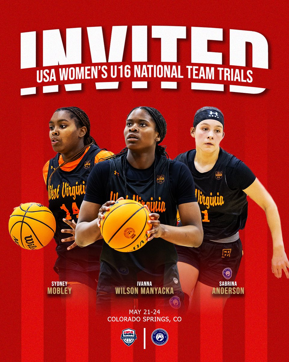 West Virginia Thunder UAA (@wvthunderuaa) on Twitter photo Good luck to our 3️⃣ Thunder players that are participating in the <a href="/usabasketball/">USA Basketball</a> U16 National Team Trials this week!
<a href="/SydBuckets_12/">Sydney Mobley</a>
<a href="/IManyacka/">Ivanna Wilson Manyacka</a>
<a href="/bri_bri_bigfoot/">sabrina anderson</a>
#WVThunderFam | ⚡️⚡️ Good luck to our 3️⃣ Thunder players that are participating in the <a href="/usabasketball/">USA Basketball</a> U16 National Team Trials this week!
<a href="/SydBuckets_12/">Sydney Mobley</a>
<a href="/IManyacka/">Ivanna Wilson Manyacka</a>
<a href="/bri_bri_bigfoot/">sabrina anderson</a>
#WVThunderFam | ⚡️⚡️