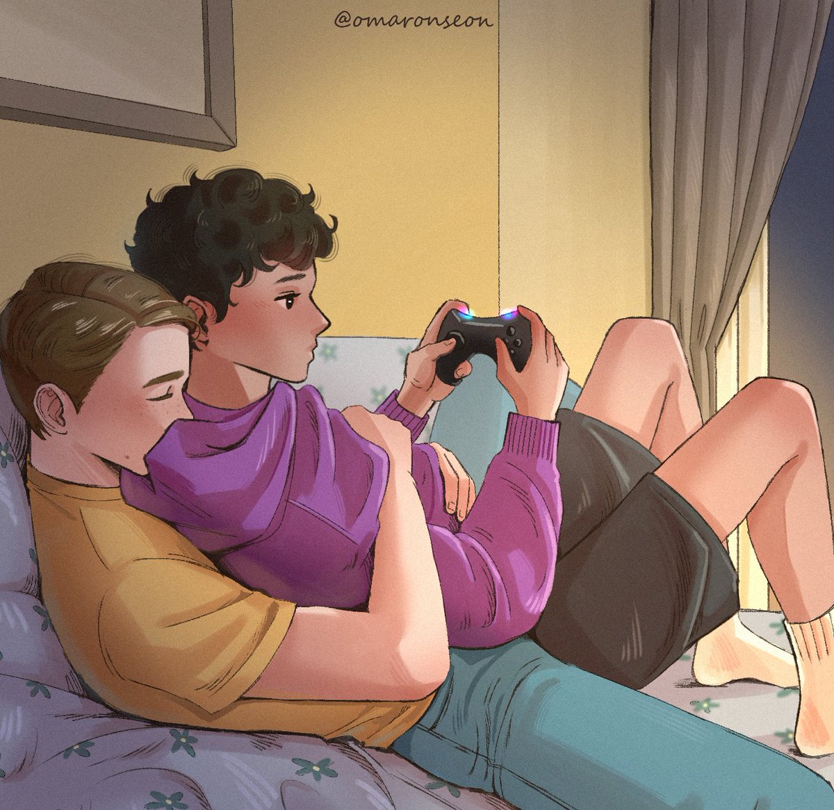 Video game night? 🎮💜
#youngroyals #wilmon #fanart 
(Requested by <a href="/iloveurguts/">poppy《👽》US TOUR 2026</a> )