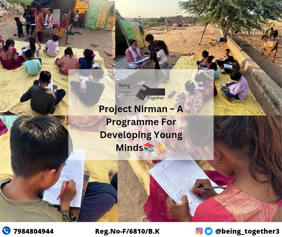 being_together3's tweet photo. Project Nirman ~ A Programme For Developing Young Minds📚✨
Facebook Page:
https://t.co/ws3I6FCAUX
Instagram :
https://t.co/ovlEA3NNX6
Twitter:
https://t.co/rJiQ60ulNH
#beingtogether🧑🏿🤝🧑🏻♥️ #projectnirman #spreadsmilespreadlove😊♥️ #educationmatters https://t.co/NDOavxqJsw
