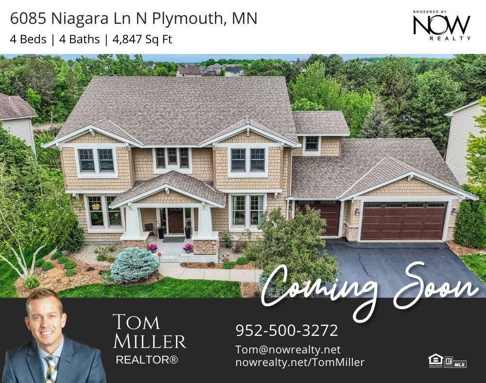 NowrealtyMn's tweet image. #ComingSoon! 6085 Niagara Ln N, #PlymouthMN. Available Thurs. 5/29/25. Don’t miss this stunning 4 bed, 4 bath, walkout 2-story gem in Taryn Hills with stunning sunset pond views. Neighborhood #pool, playground, trails &amp;amp; #WayzataSchools! MLS ID 6724785 nowrealty.net/homes-for-sale…
