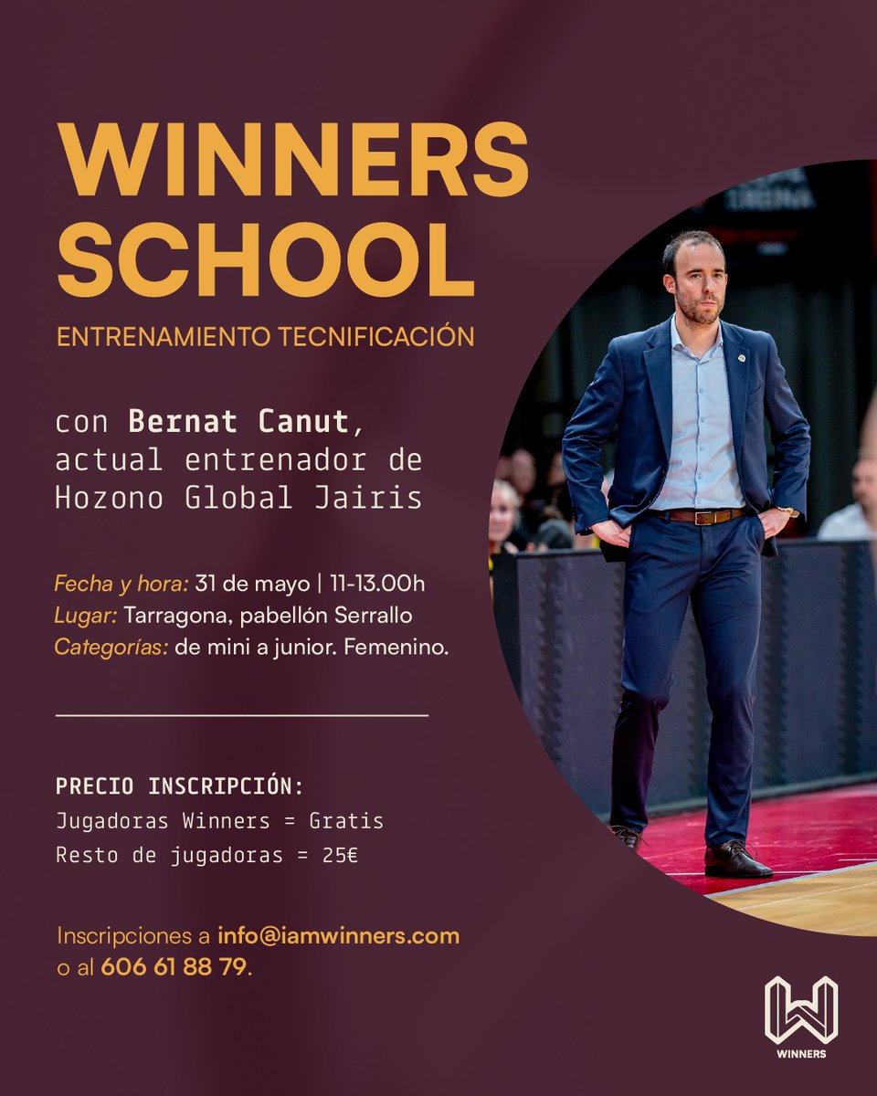 Winners School en Tarragona con <a href="/BernatCanut/">Bernat Canut</a> 
Winners: work with style !!!
