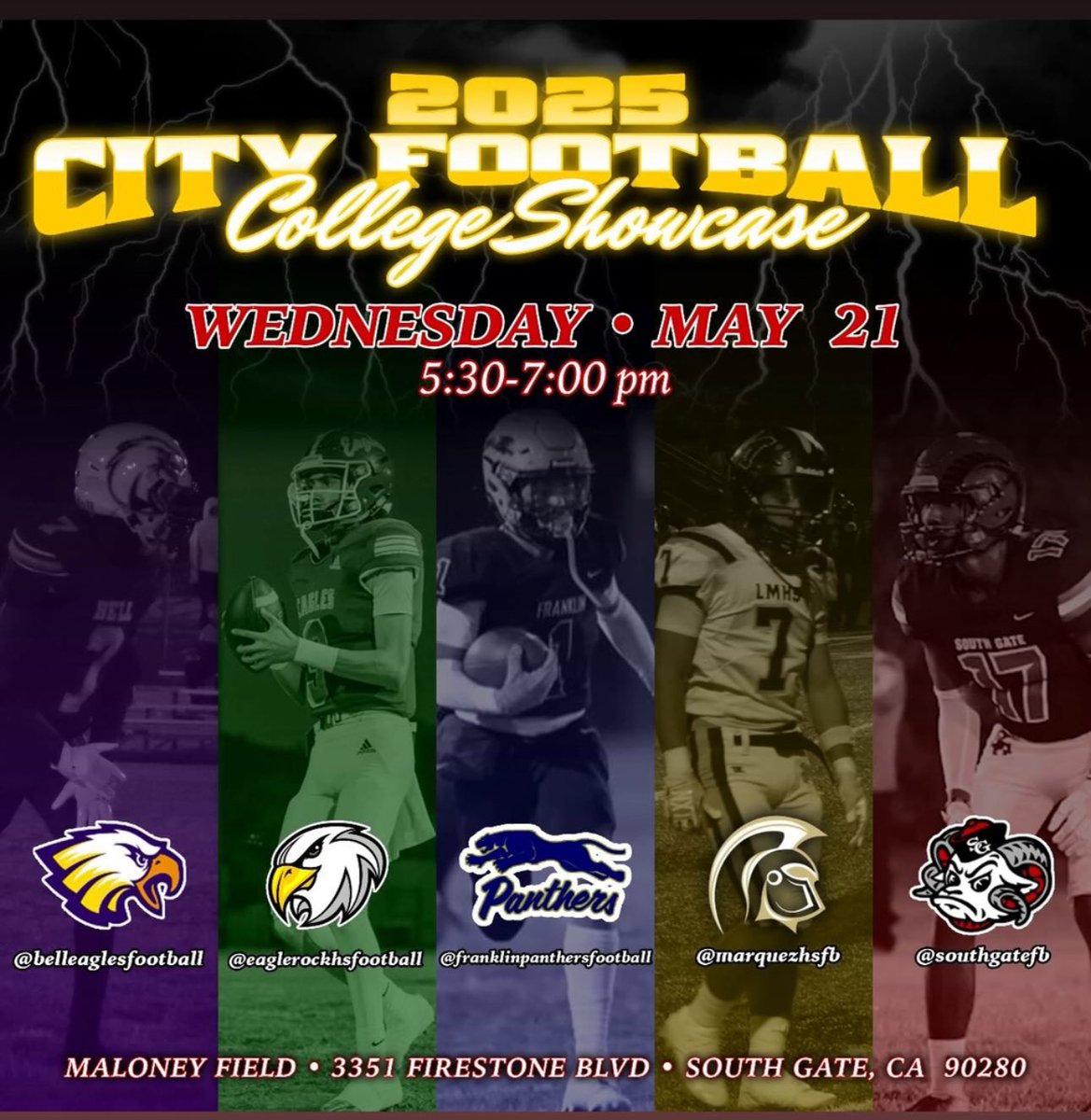 Coach Tucker (@coachtuck23) on Twitter photo Tonight it’s going down at Southgate HS
<a href="/StaplesElyjah/">Elyjah Staples</a> <a href="/AnthonyFord2026/">Anthony Ford</a> <a href="/Munoz_Ronald74/">Ronald Munoz</a> <a href="/HoracioBarcos/">Horacio Barcos</a> <a href="/latsondheimer/">eric sondheimer</a> <a href="/LACitySection/">City Section News</a> <a href="/FootballMarquez/">Marquez Football</a> <a href="/ChadSimmons_/">ChadSimmons</a> <a href="/recruitcoachmc/">Mike Clayton</a> <a href="/adamgorney/">Adam Gorney</a> <a href="/GregBiggins/">Greg Biggins</a> Tonight it’s going down at Southgate HS
<a href="/StaplesElyjah/">Elyjah Staples</a> <a href="/AnthonyFord2026/">Anthony Ford</a> <a href="/Munoz_Ronald74/">Ronald Munoz</a> <a href="/HoracioBarcos/">Horacio Barcos</a> <a href="/latsondheimer/">eric sondheimer</a> <a href="/LACitySection/">City Section News</a> <a href="/FootballMarquez/">Marquez Football</a> <a href="/ChadSimmons_/">ChadSimmons</a> <a href="/recruitcoachmc/">Mike Clayton</a> <a href="/adamgorney/">Adam Gorney</a> <a href="/GregBiggins/">Greg Biggins</a>